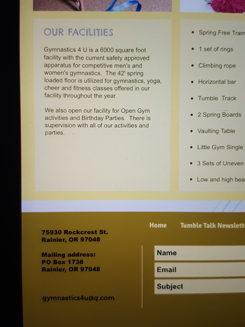 Gymnastics 4 U Inc.